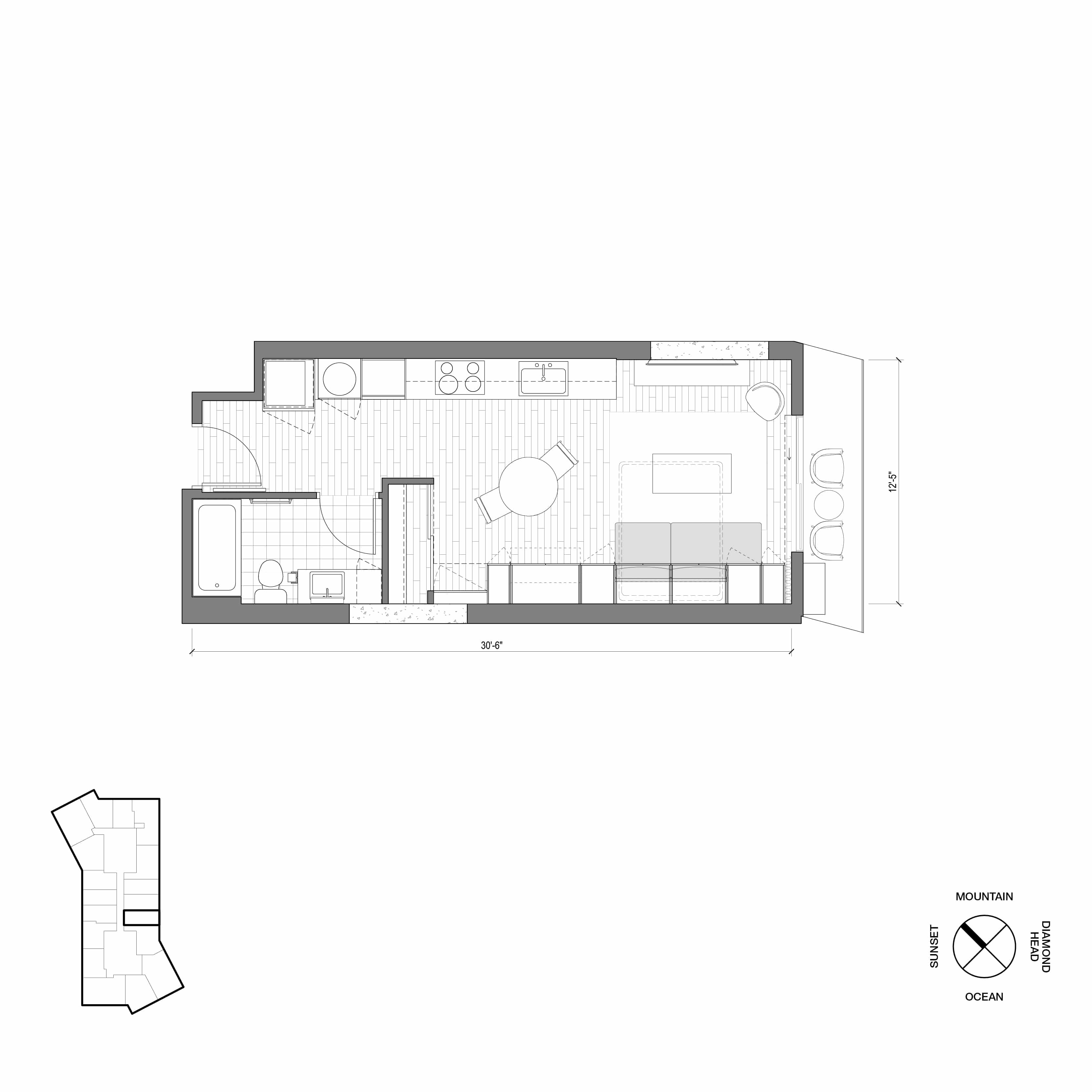 Ko'ula Unit 0B-D Floorplan