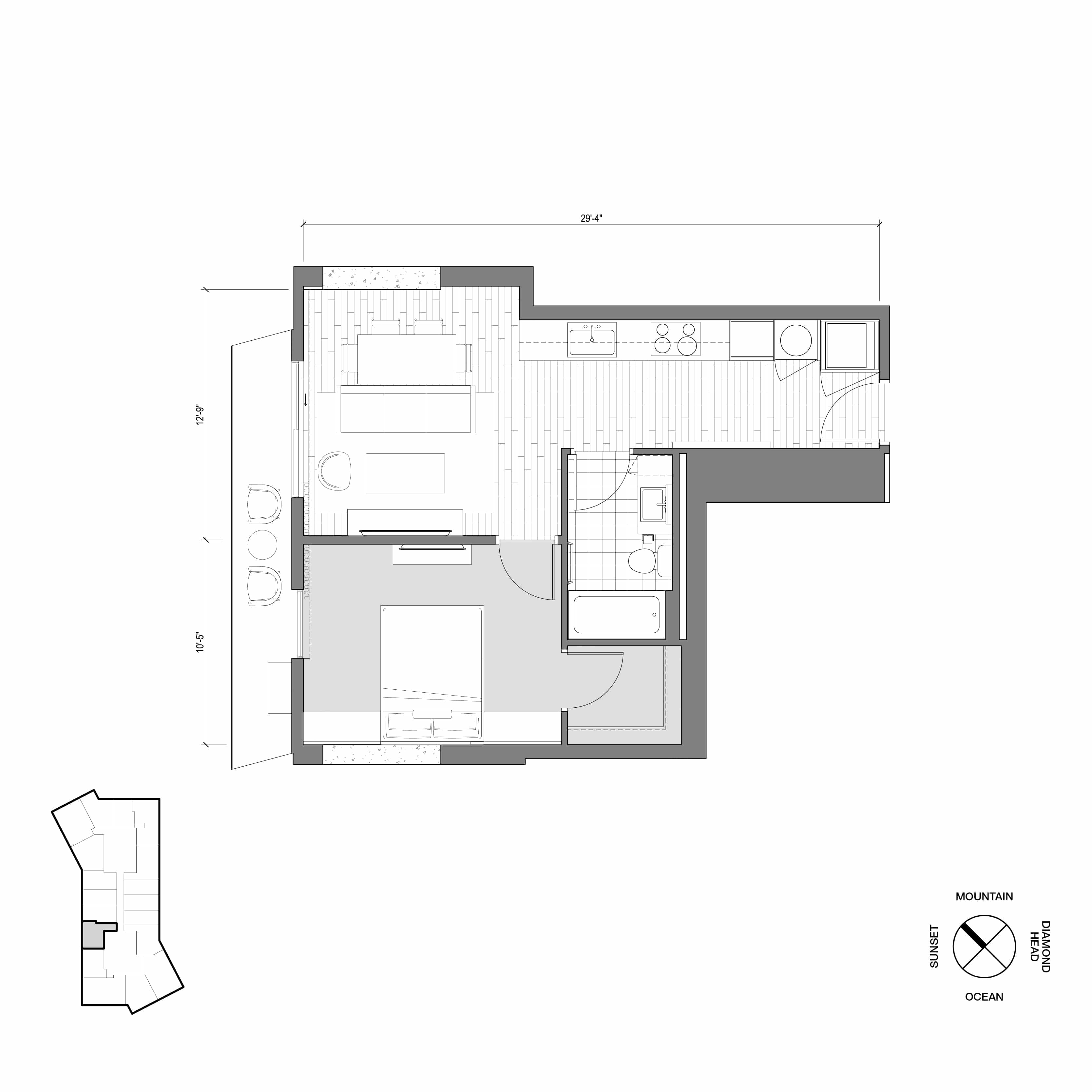 Ko'ula Unit 1B-D Floorplan