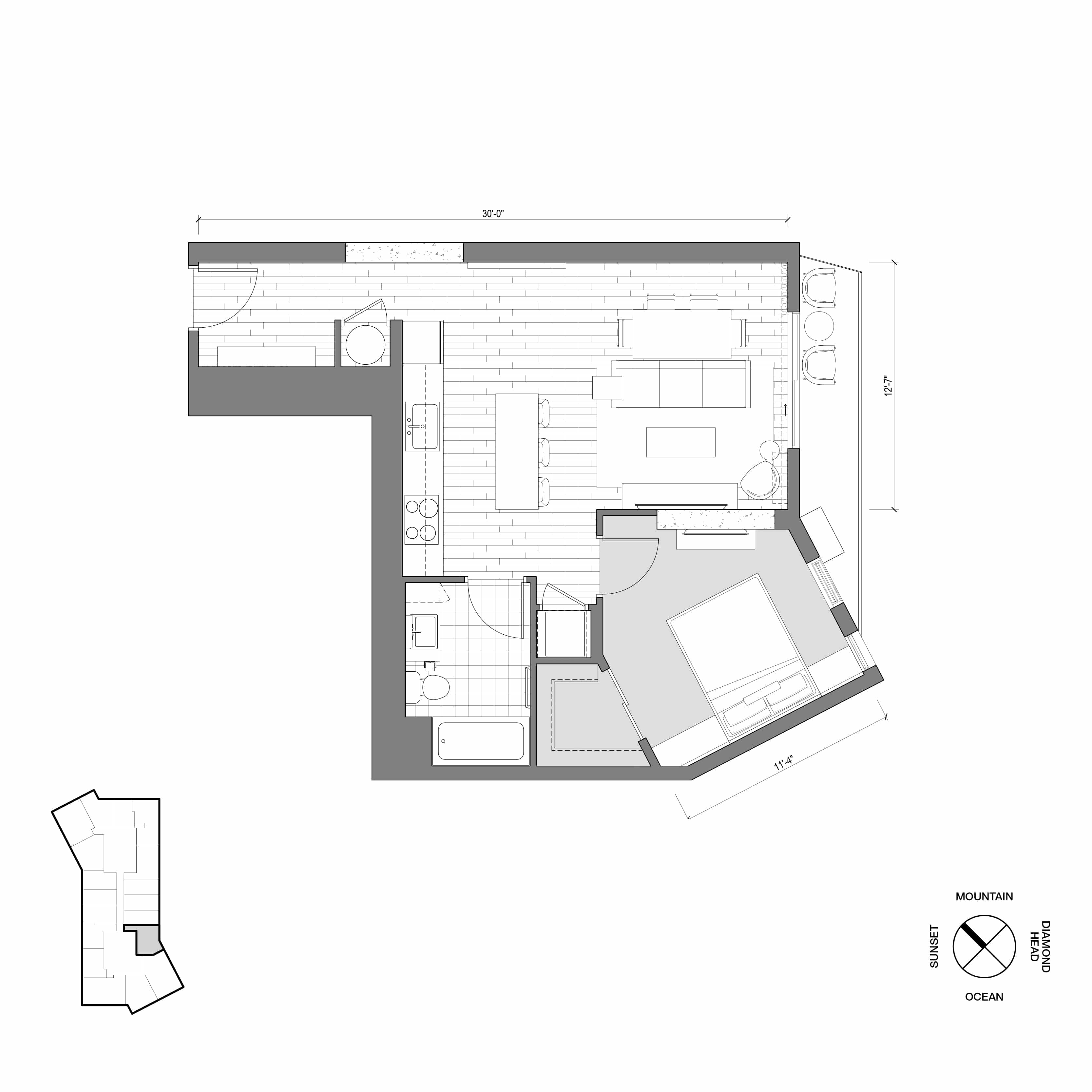 Ko'ula Unit 1B-E Floorplan