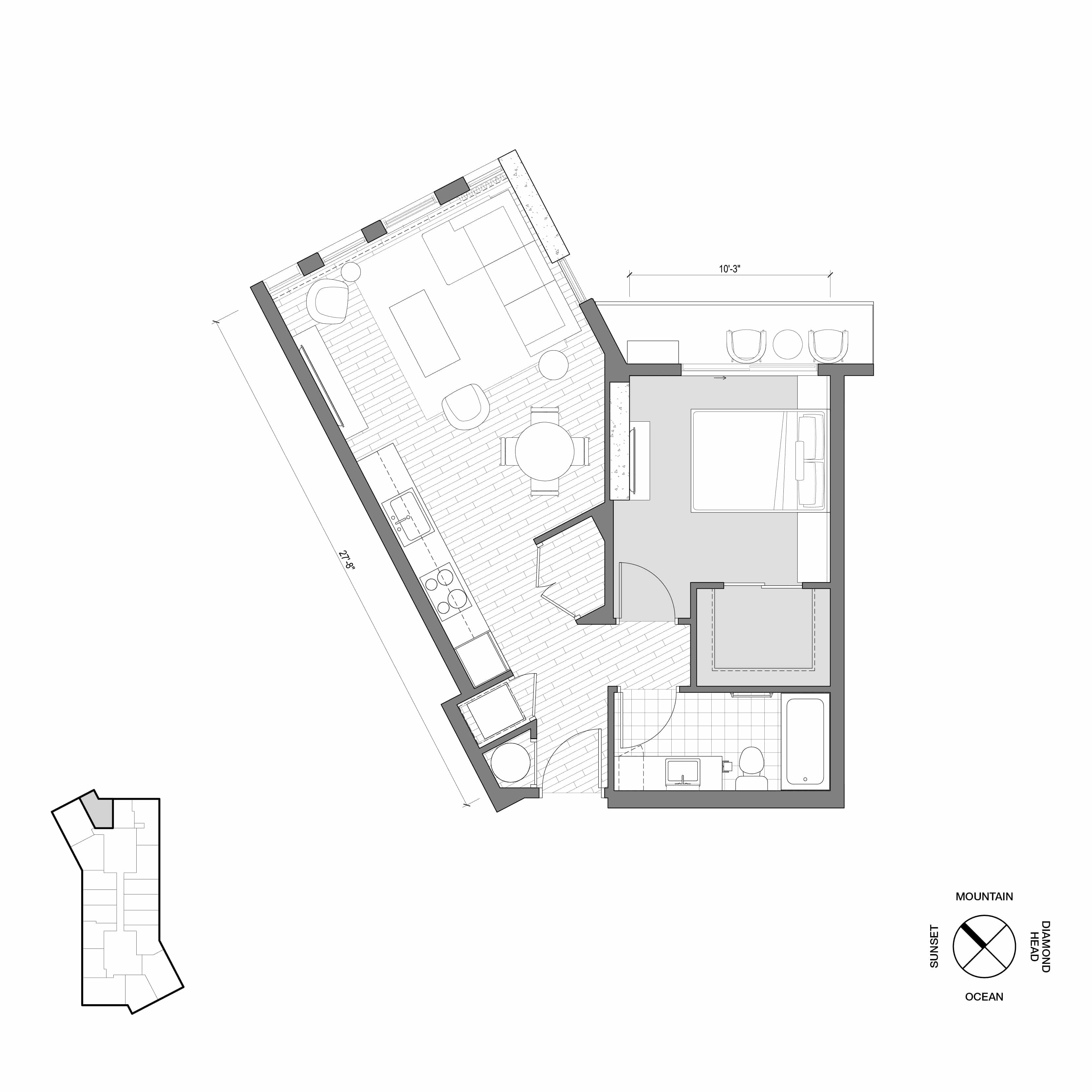 Ko'ula Unit 1B-F Floorplan