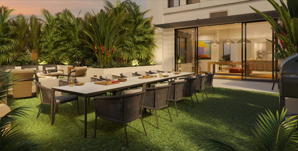 Private event room with outdoor space