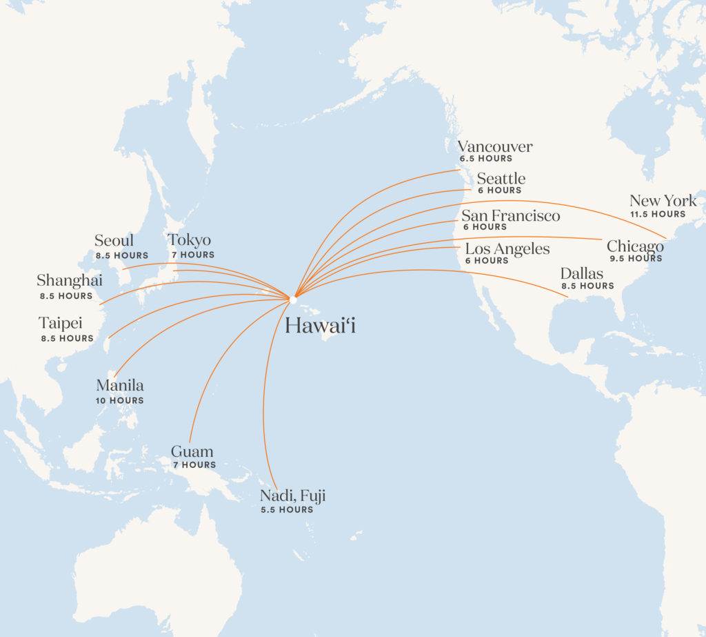 Flights from around the world to Oahu