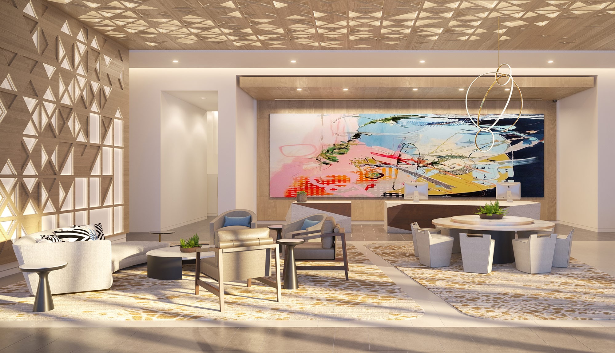 Lobby designed by renowned Rottet Studio